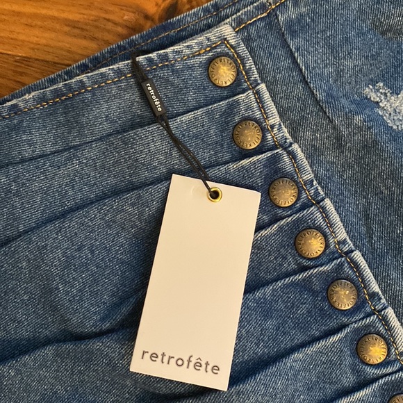 Retrofete Denim skirt XS NWT - Picture 3 of 4